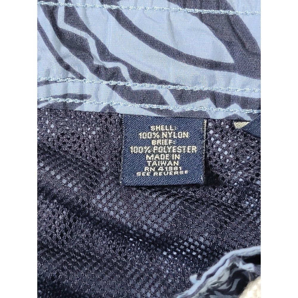 Polo Sport Swim Shorts Mens XL Blue Tiki Pattern All Over Print AOP Mesh Lined - Picture 7 of 11